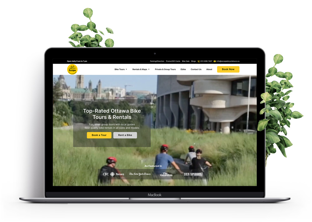 Web design project for bike rental