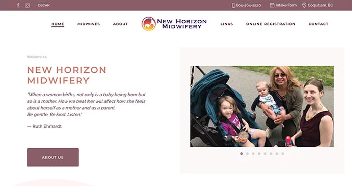 website design vancouver midwifery